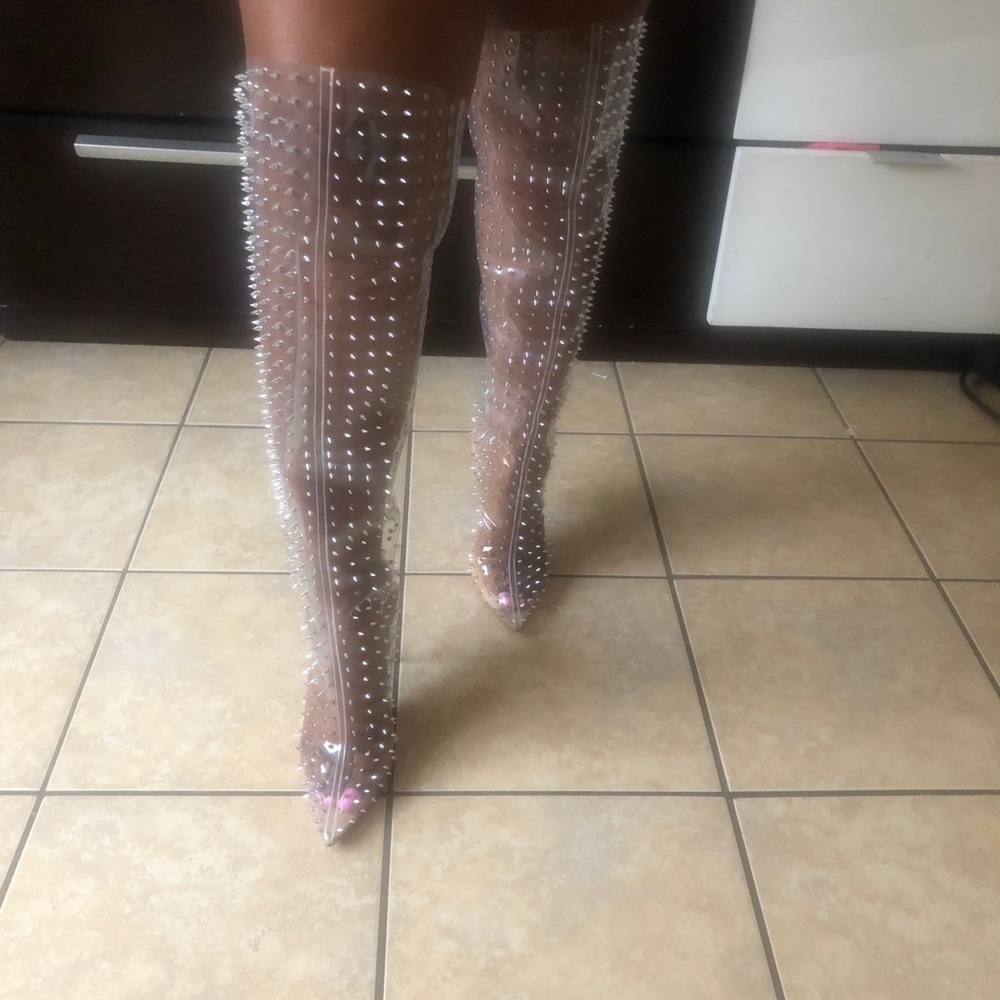 Steve Madden Vava-S Clear Boots - Picture 8 of 13